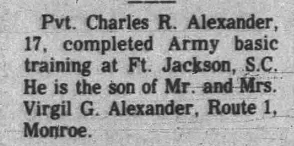 Charles Alexander Completes Basic Training